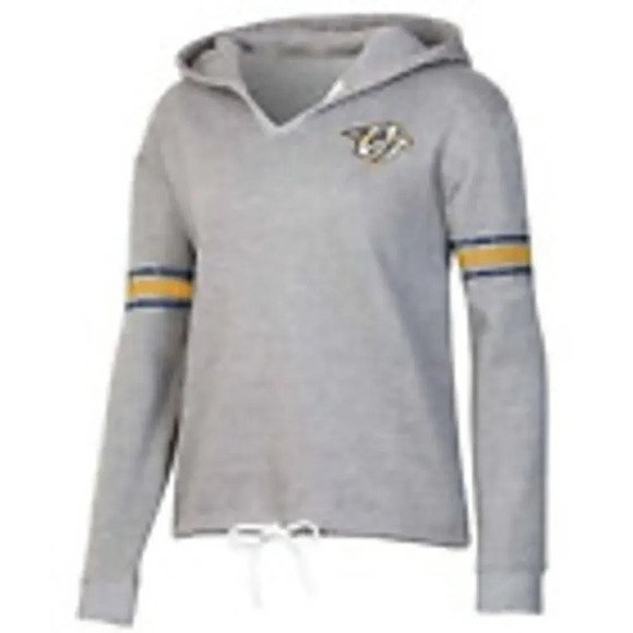 NWT NHL Nashville Predators Women's Small Gray Pullover Drawstring Waist‎ Hoodie - Picture 1 of 1